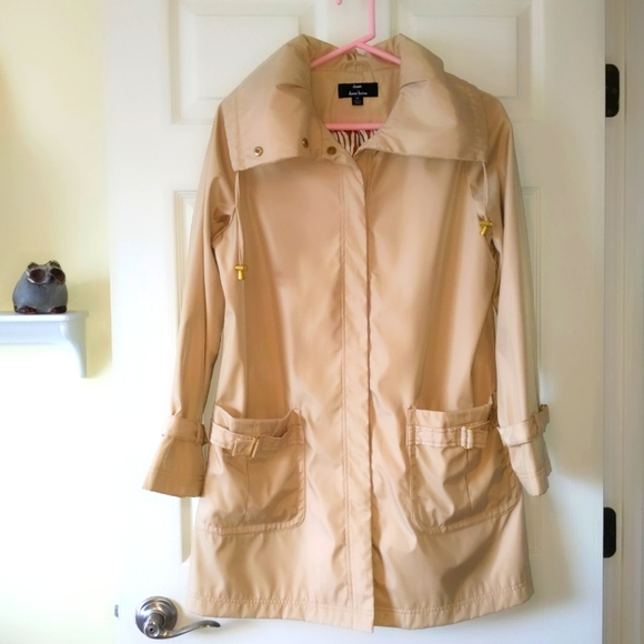 Dennis Basso rain coat with gold sheen size XS - Picture 3 of 13